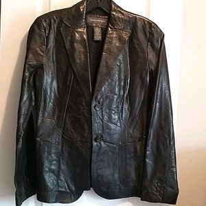 COPY - Black leather blazer